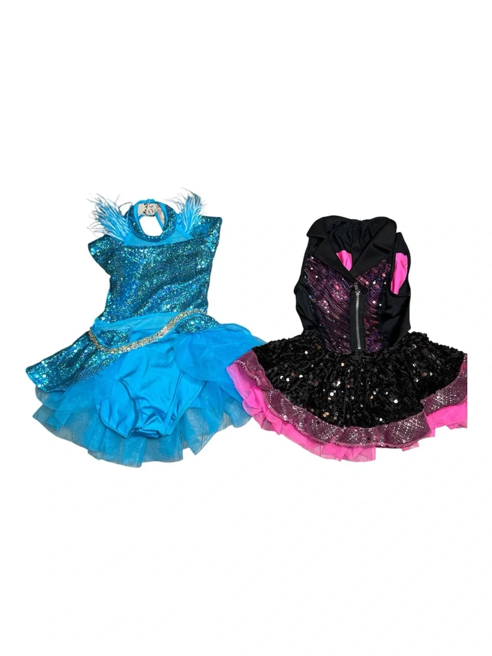 Weissman Dance Costume LOT OF 2 Sequin Recital Pageant Size MC (Medium child)